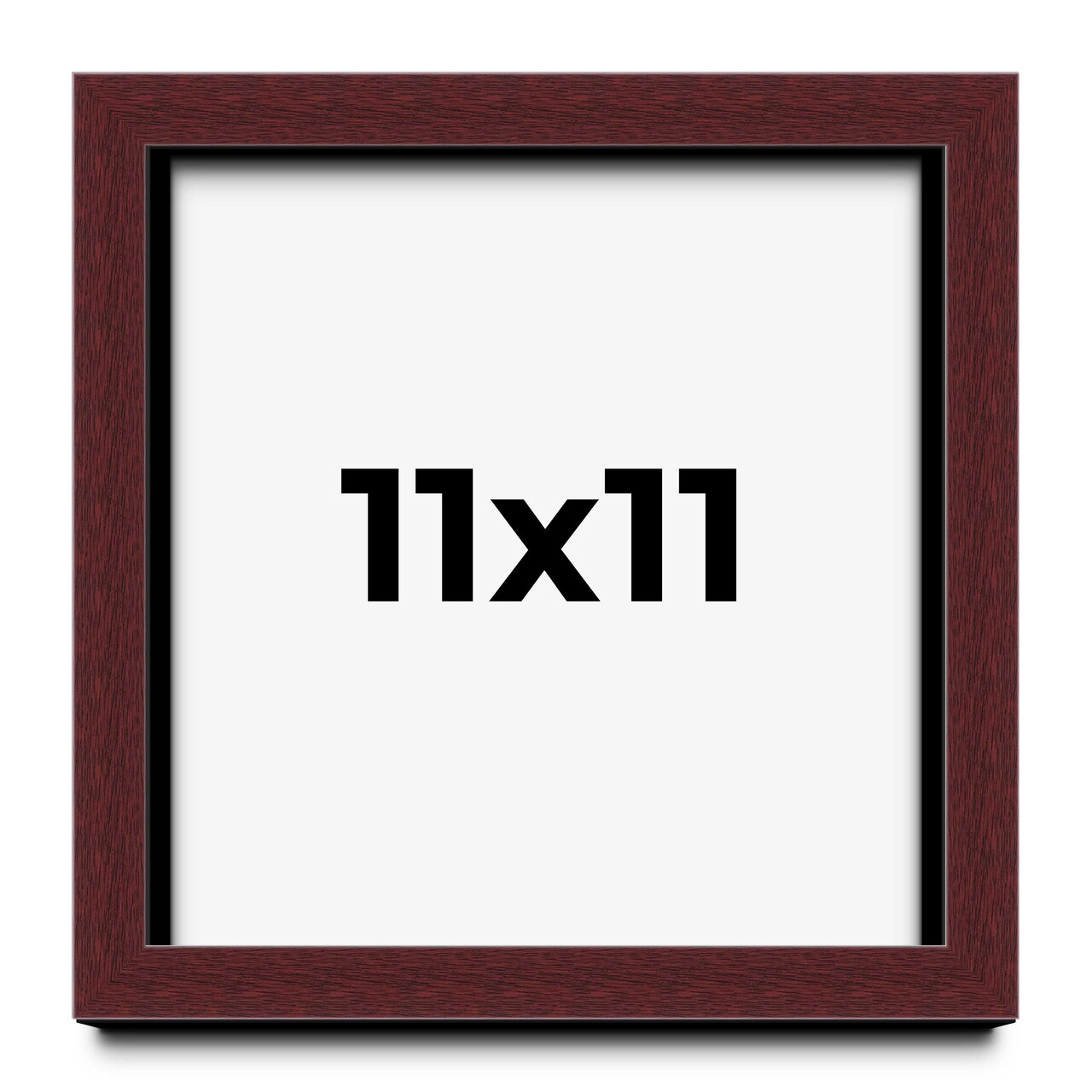 Square Shadow Box 1.5" Depth Brown Picture Frame - UV Acrylic, Backing, Hanging Hardware